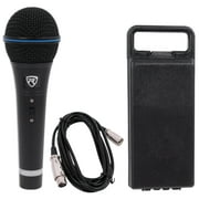 Rockville RMM-XLR Dynamic Cardioid Microphone 600 Ohm, All-Metal Build, 10ft XLR Cable, High Sensitivity, Wide Frequency Response, for Podcasting and Live Performances