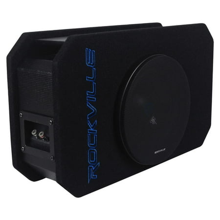 Rockville RMW8P 8" 800w Shallow Car Subwoofer+Tunnel Slot Ported Sub Enclosure
