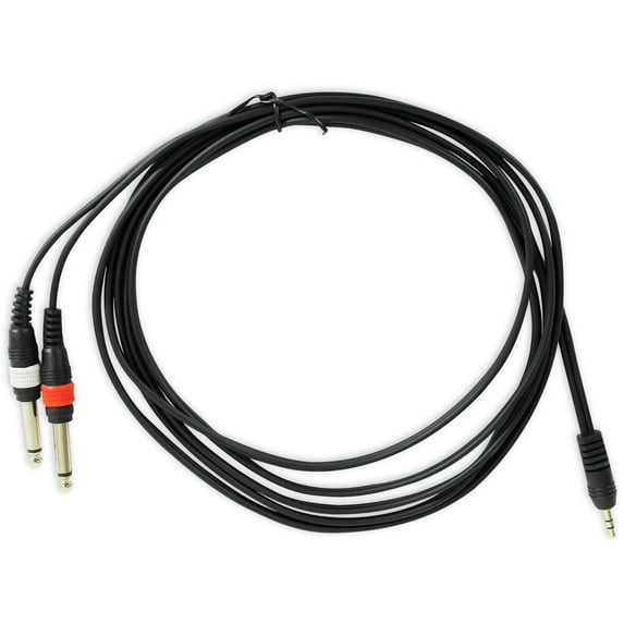 Rockville 10ft Dual Audio Cable With 3.5mm And 1/4 Italia - Foto 9