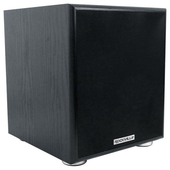 Rockville Rock Shaker 6.5" Black Powered Home Theater Subwoofer, 200W Peak/100W RMS, Class D, 20Hz-200Hz