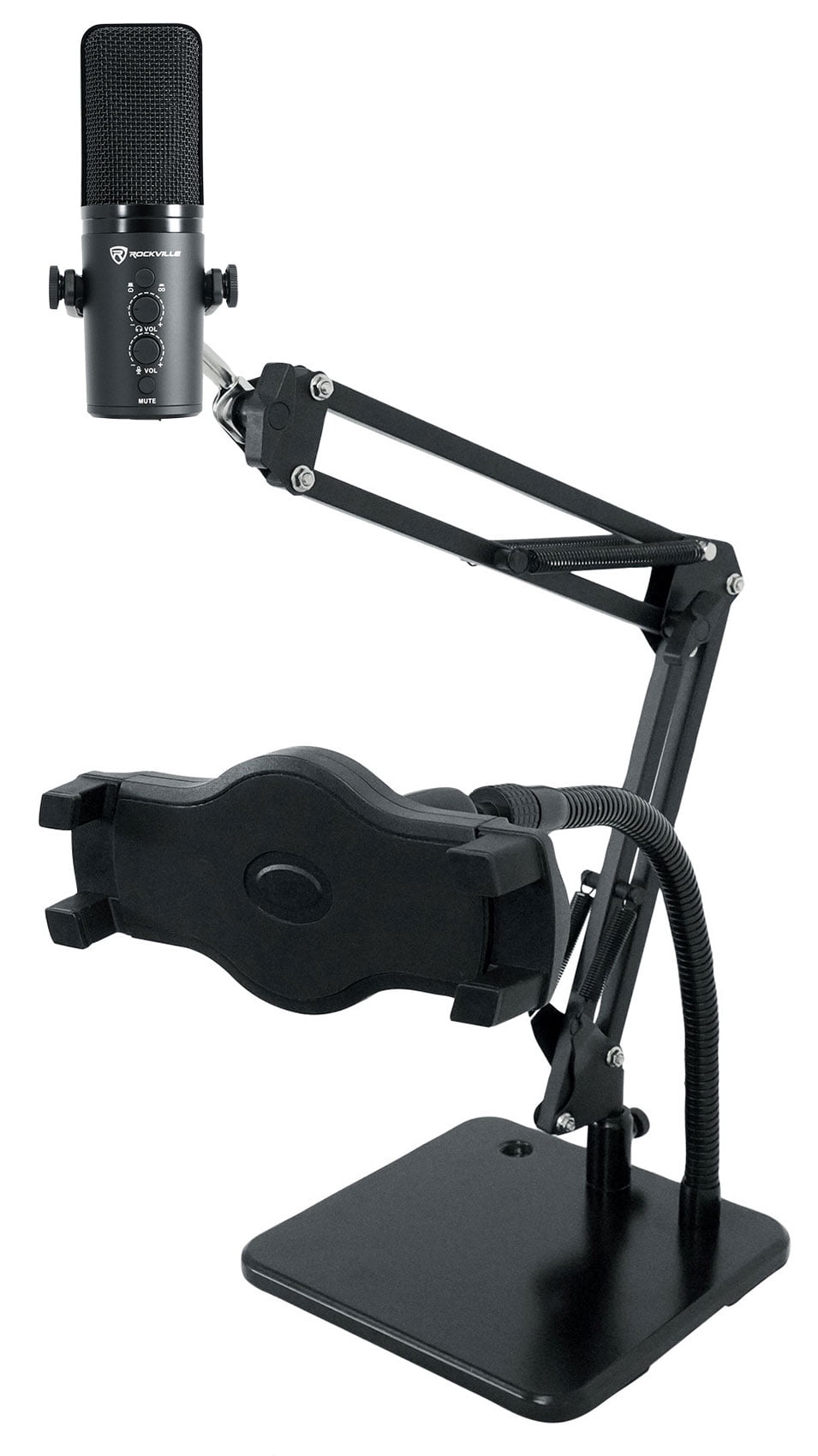 Rockville ROCK-STREAM PRO Streaming Recording USB Microphone+Dual Desktop Stand