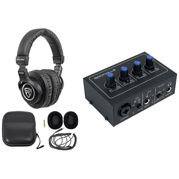 Rockville ROCK-U MINI 2x2 Home Studio USB Computer Recording Interface + Mic