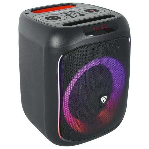 Rockville ROCKBOX PRO V2 6.5" 150w Portable LED Party Bluetooth Speaker Mic In