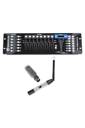ROCKFORCE 192-Channel DMX Controller+Rechargeable Transmitter+Receiver