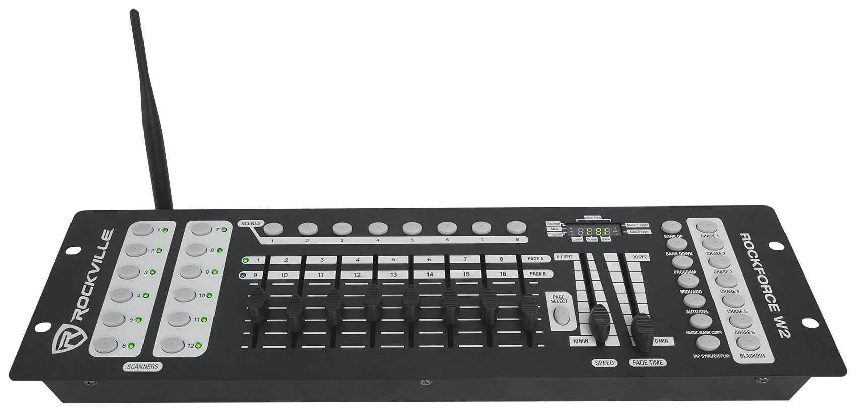 Rockville ROCKFORCE W2 192 Channel Wireless 2.4Ghz DMX Lighting Controller