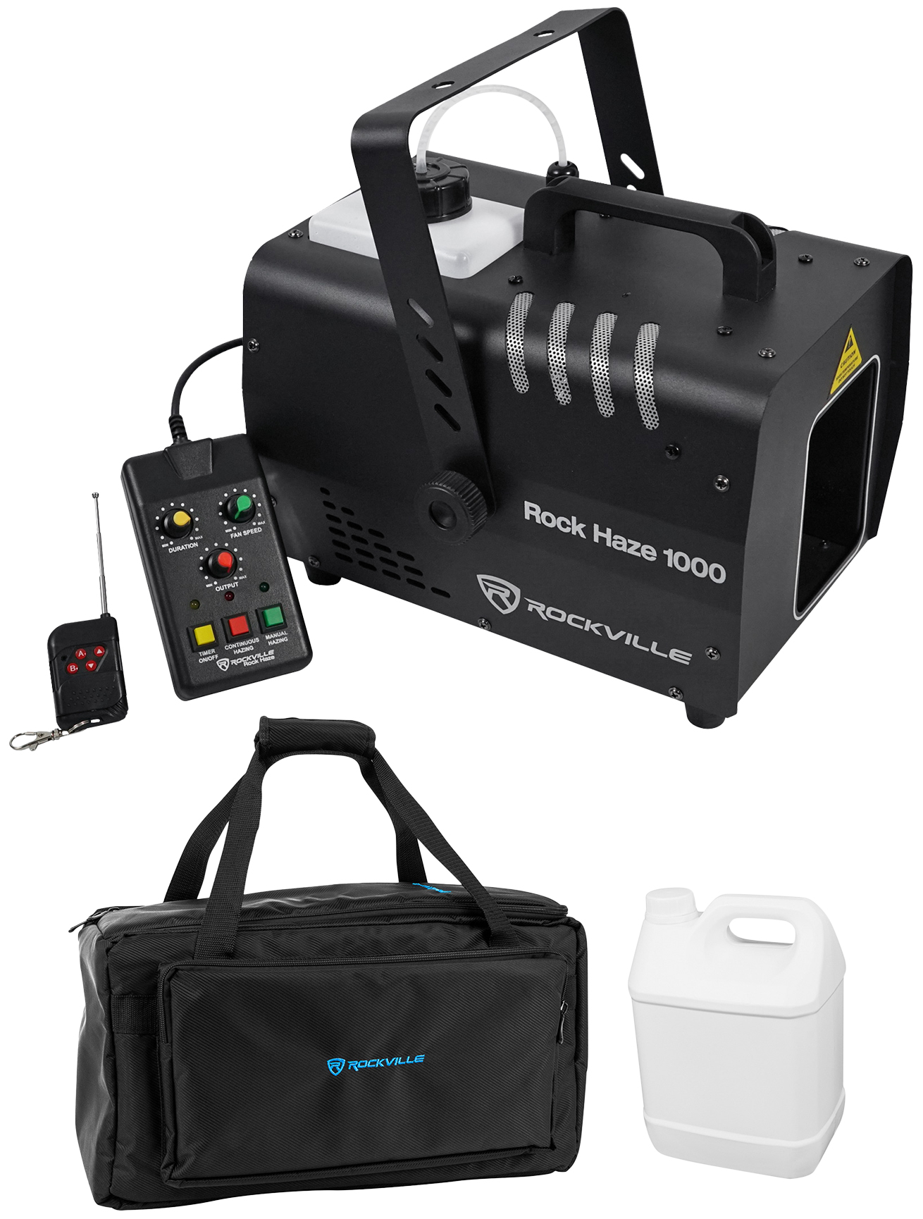 Rockville ROCKHAZE 1000 CFM DMX Haze Machine Water Based Hazer+Waterproof Bag