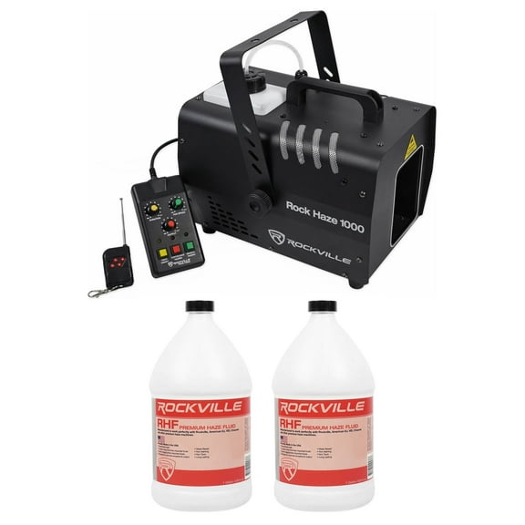 Rockville ROCKHAZE 1000 CFM DMX Water Based DJ/Club Haze Machine+(2) Gal Fluid