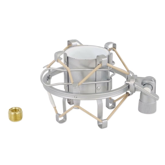 Rockville ROCKSHOCK Silver Studio Condenser Microphone Metal Shock Mount w/Foam