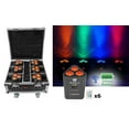 thumbnail image 1 of Rockville ROCKWEDGE PACKAGE BLACK (6) Battery Powered Wireless DMX Lights+Case, 1 of 12