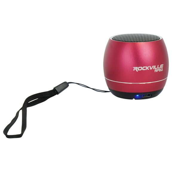 Rockville RPB2-RED Handheld Portable Bluetooth Speaker Great Sound+Wireless Link