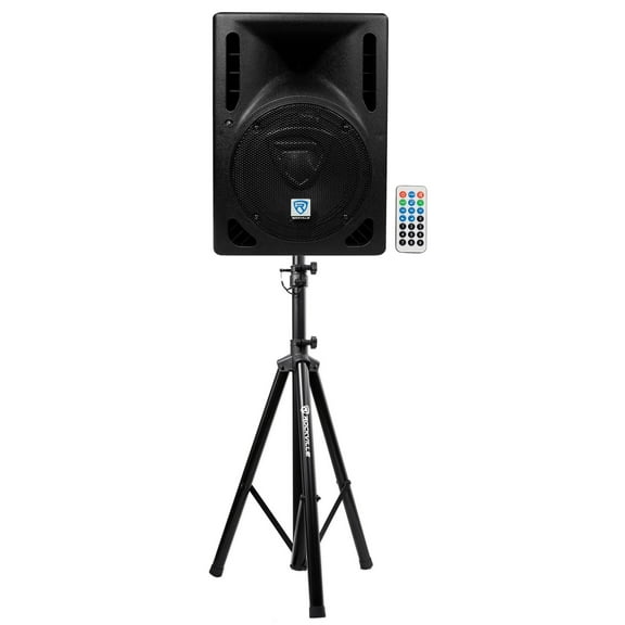 Rockville RPG8BT 8" Powered 400W DJ PA Speaker BlueTooth,USB,SD,Remote + Stand