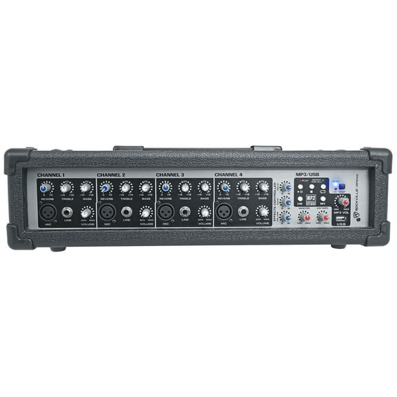Rockville RPM45 1800w Powered Soundboard Mixing Console Mixer For Church/School