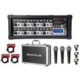 thumbnail image 1 of Rockville RPM85 2400w Powered 8 Channel Mixer/USB/EQ/Effects/Bluetooth+Mics+Case, 1 of 11