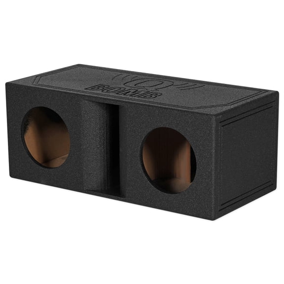 Rockville RPORT-10 Dual 10" Horn Ported Subwoofer Enclosure Sub Box w/Bedliner