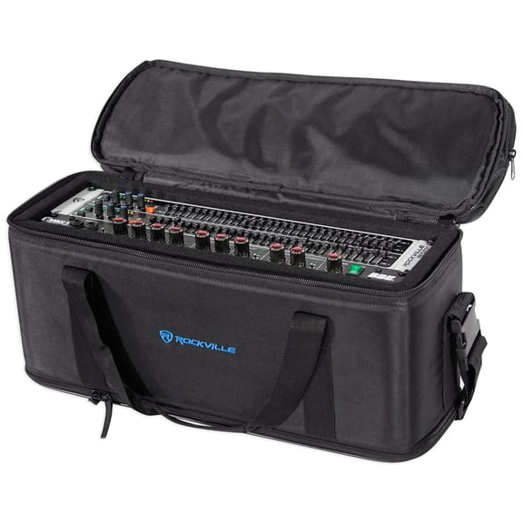 Rockville RRB30 3U Rack Bag Double-Sided Case with 12" Depth + Shoulder Strap