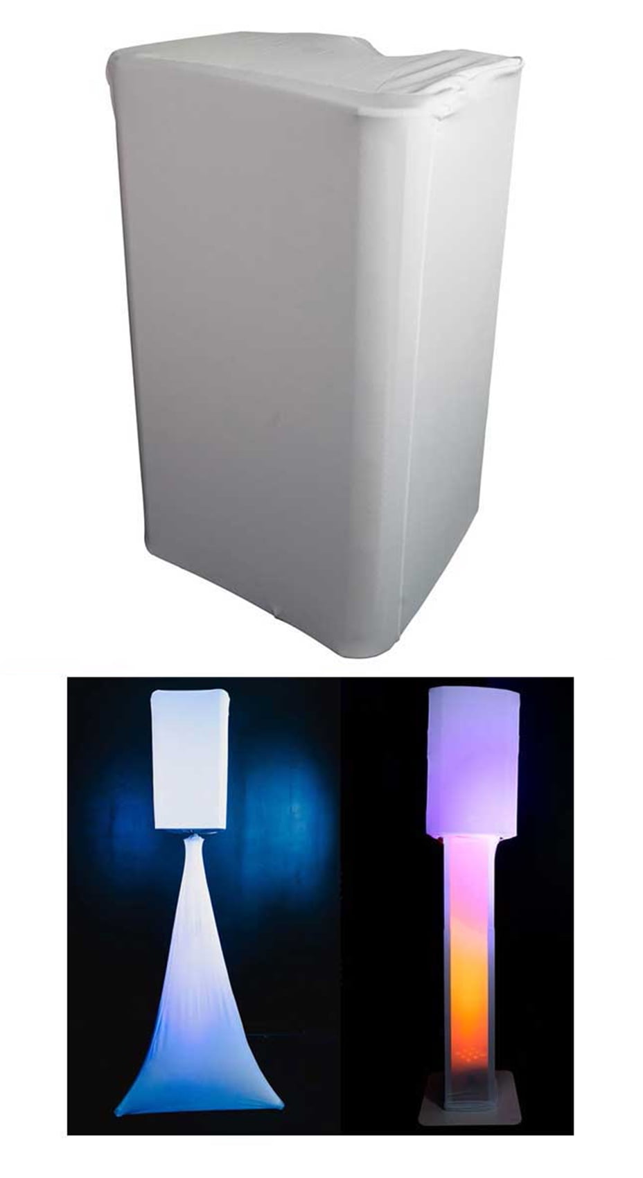 White Stretchable 15" PA DJ Speaker Cover Scrim