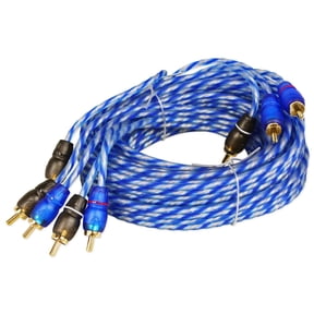 Rockville RTR124 12 Foot 4 Channel Twisted Pair RCA Cable Split Pin, 100% Copper