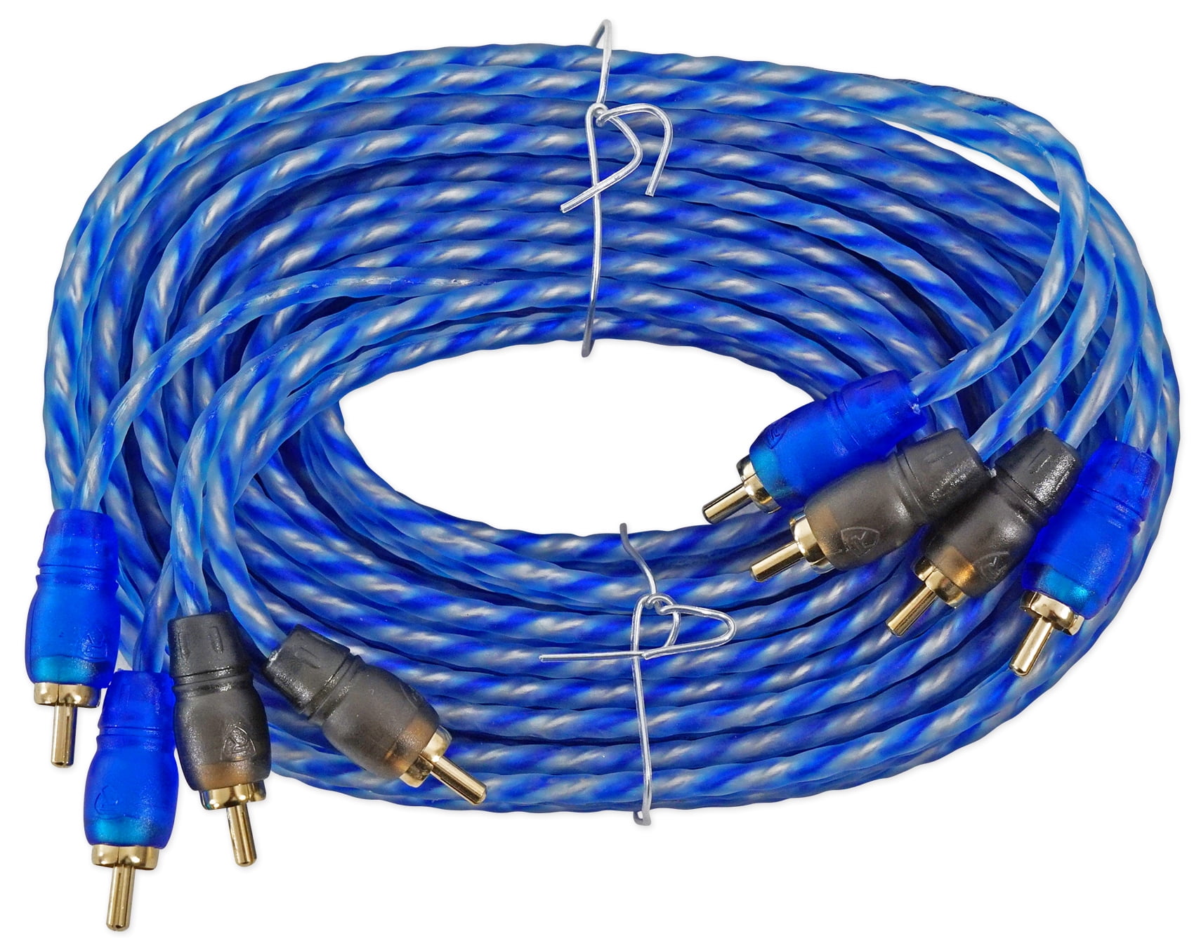 T Split Cable Rsa Rockville RTR174 17 Foot 4 Channel Twisted Pair RCA Cable Split Pin ...