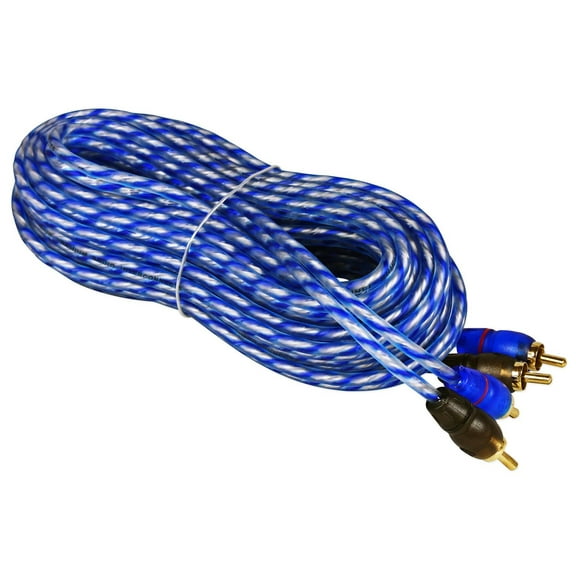 Rockville RTR252 25 Foot 2 Channel Twisted Pair RCA Cable Split Pin, 100% Copper