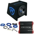 thumbnail image 1 of Rockville RV10P 10" 500w Car Subwoofer+Vented Sub Box+Crunch Amplifier+Amp Kit, 1 of 21