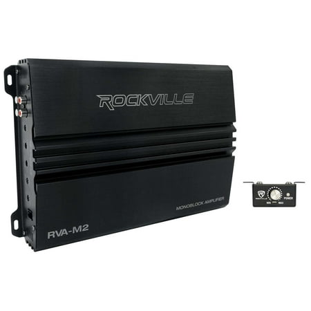 Rockville RVA-M2 2500w Peak/625w RMS @ 1 Ohm Amplifier Mono Car Amp+Remote