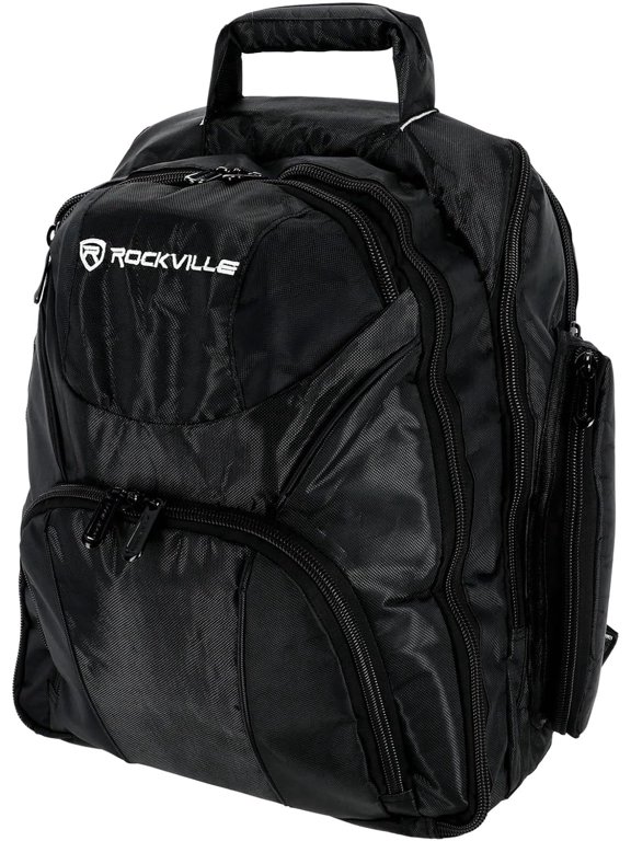RVBACKPACK V2 Large DJ Laptop/Gear Travel Backpack Bag with 9 Compartments Black