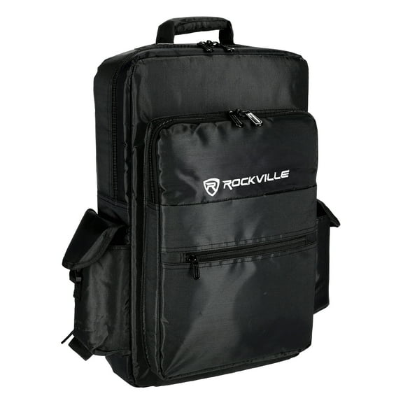 Rockville RVBAG25 22" x 14" Padded Bag Backpack For DJ Controller/Mixer/Keyboard