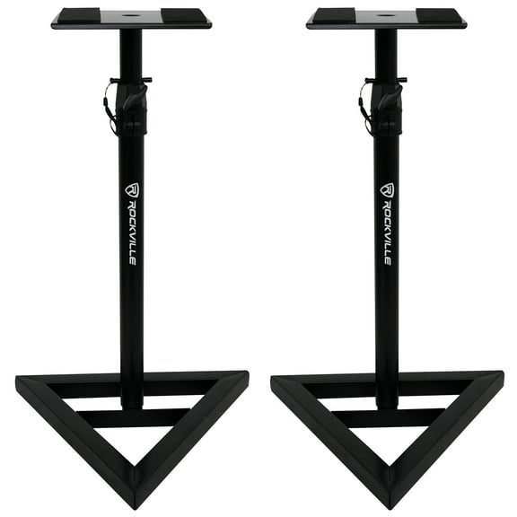 Rockville RVSM1 Pair of Near-Field Studio Monitor Stands w/ Adjustable Height