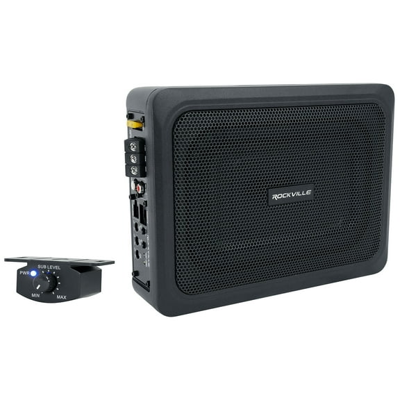 Rockville RW68CA 400w 6x8 Slim Under-Seat Active Powered Car/Truck Subwoofer Sub