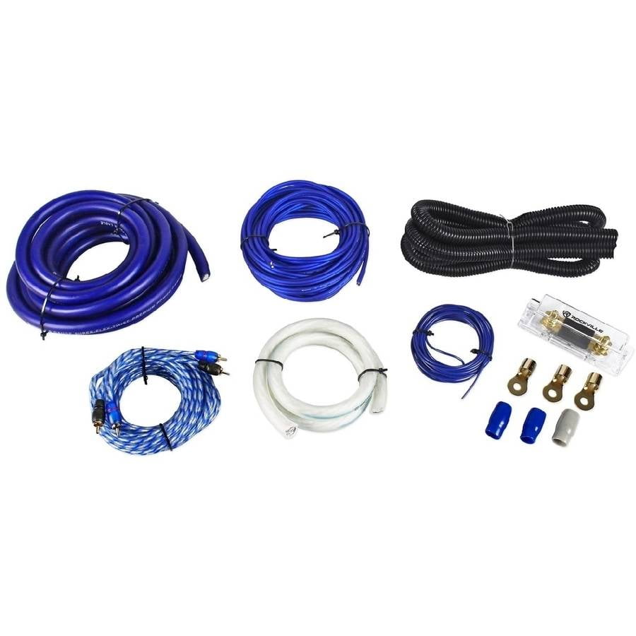 Rockville RWK01 0Gauge Complete Car Amp Wiring Installation Wire Kit