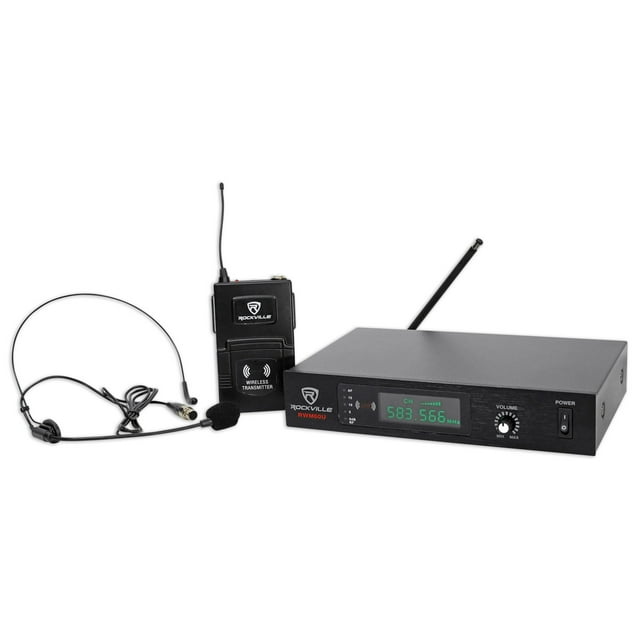 Rockville RWM60U Professional UHF Headset & Guitar Wireless Microphone