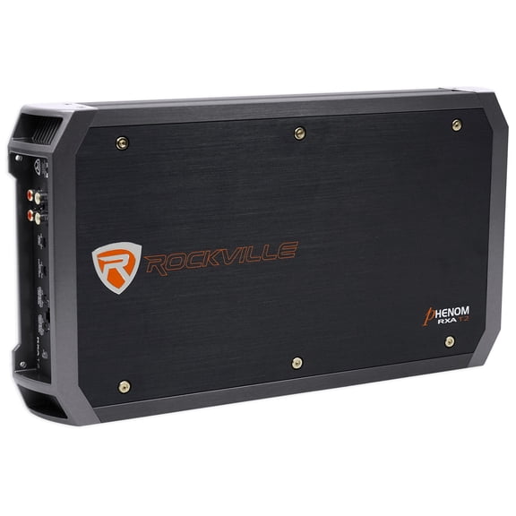Rockville RXA-T2 2 Channel Car Stereo Amplifier 2400 Watt Peak / 600 Watt RMS with Class A/B Circuitry and MOSFET Power Supply Black