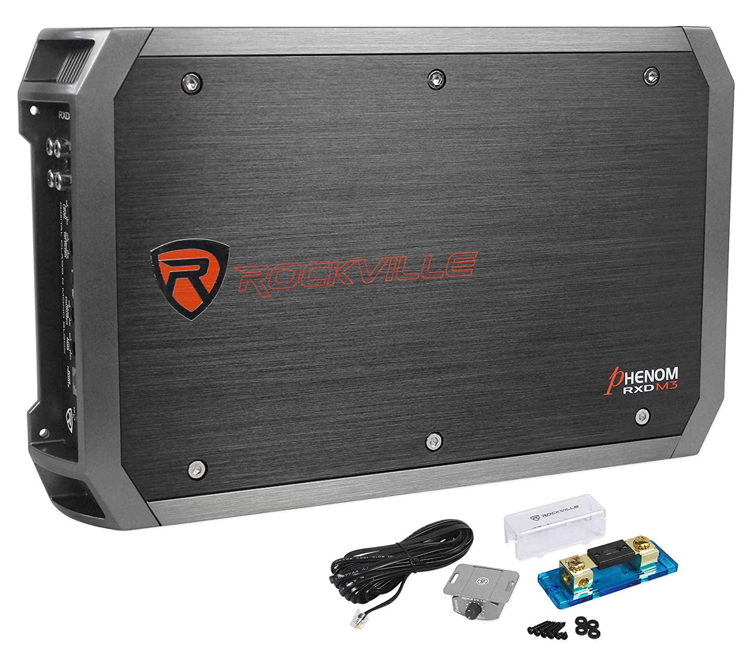 Rockville RXD-M Watt/2000w RMS Mono Class D 1 Ohm Amplifier Car Stereo Amp Mono 4000 Watt