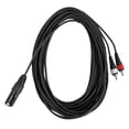 thumbnail image 1 of Rockville RXLRDRCA25 25' Ft. XLR to Dual RCA Pro Audio Cable 100% Copper, 1 of 3