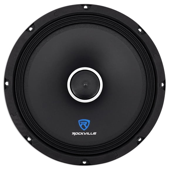 Rockville RXM108 10 Inch 600W 8-Ohm Midrange Car Speaker with Bullet and Grill 600 Watts Peak Power Black