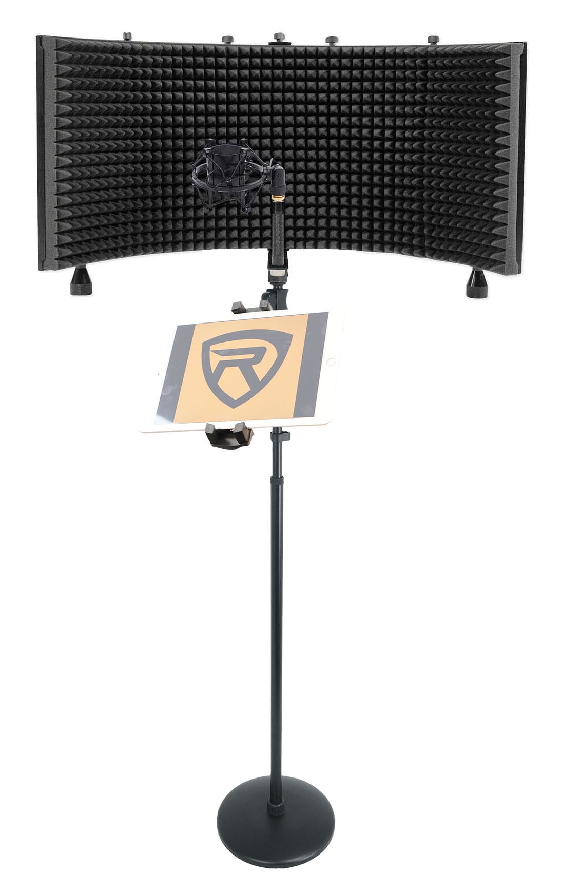 Rockville Recording Package w/Mic Stand+Isolation Shield+Tablet Mount+Shockmount