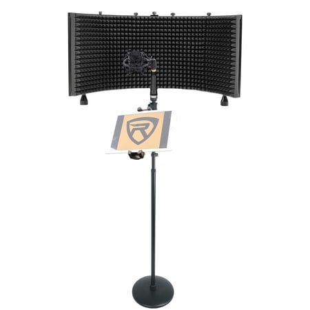 Rockville Recording Package w/Mic Stand+Isolation Shield+Tablet Mount+Shockmount