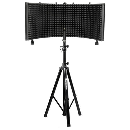 Rockville Recording Studio Microphone Isolation Shield + Heavy Duty Tripod Stand