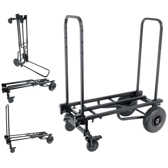 Rockville Rock Cart Pro DJ Equipment Transport Roller Car 700 LB Capacity