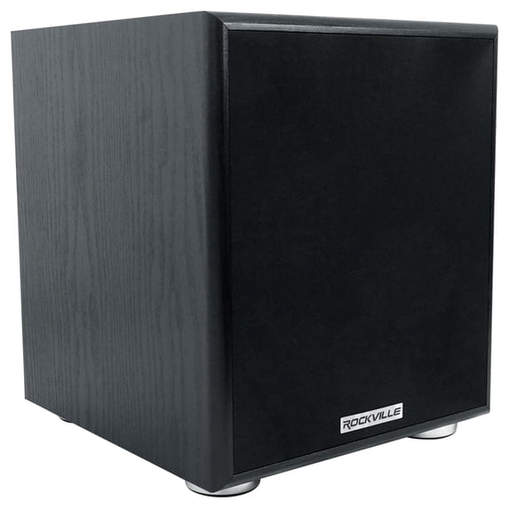 Rockville Rock Shaker 6.5" Black Powered Home Theater Subwoofer, 200W Peak/100W RMS, Class D, 20Hz-200Hz