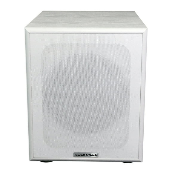 Rockville Rock Shaker 8" Inch White 400w Powered Home Theater Subwoofer Sub