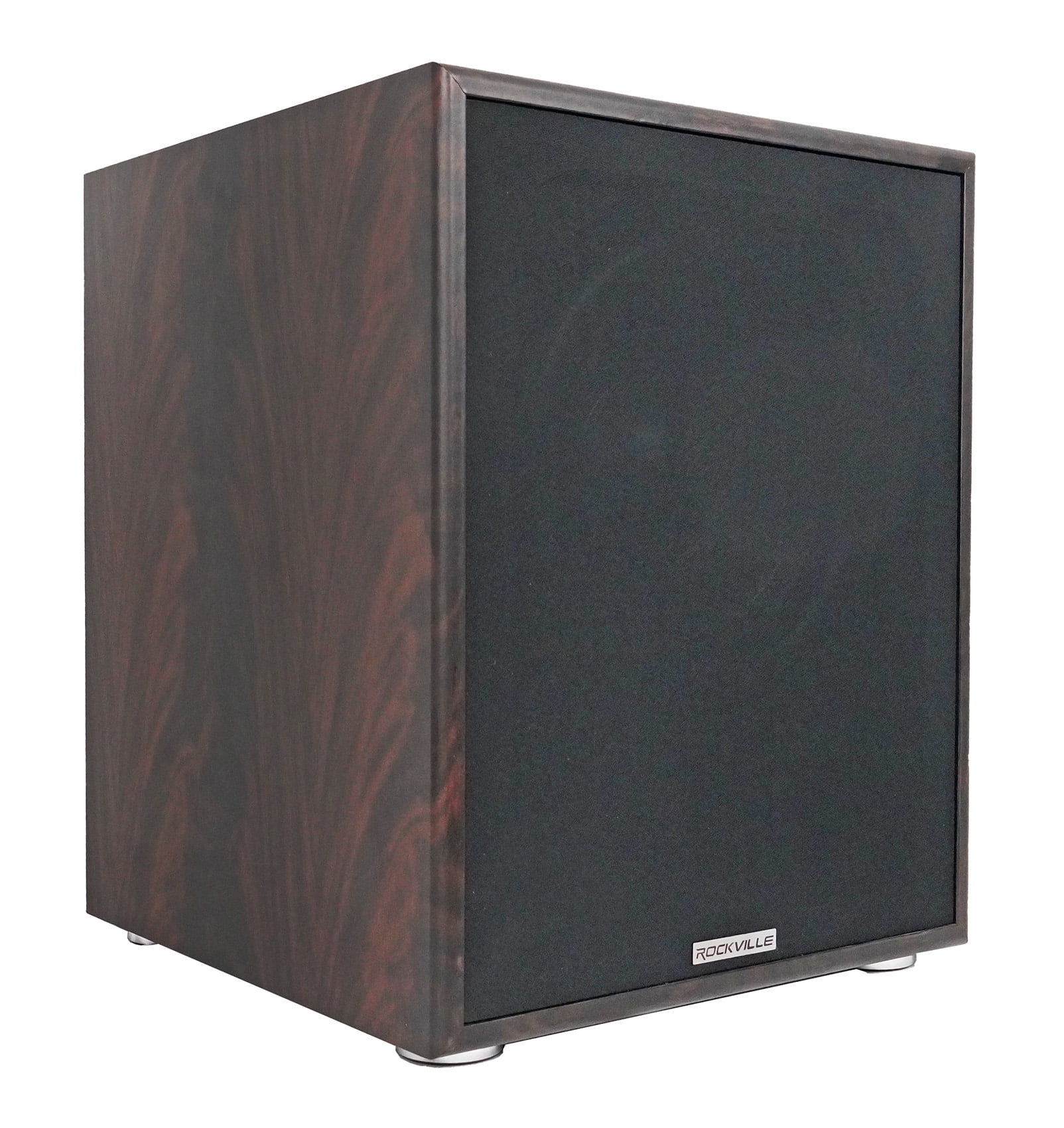 Rockville Dark Wood 12" Powered Subwoofer with RCA Inputs