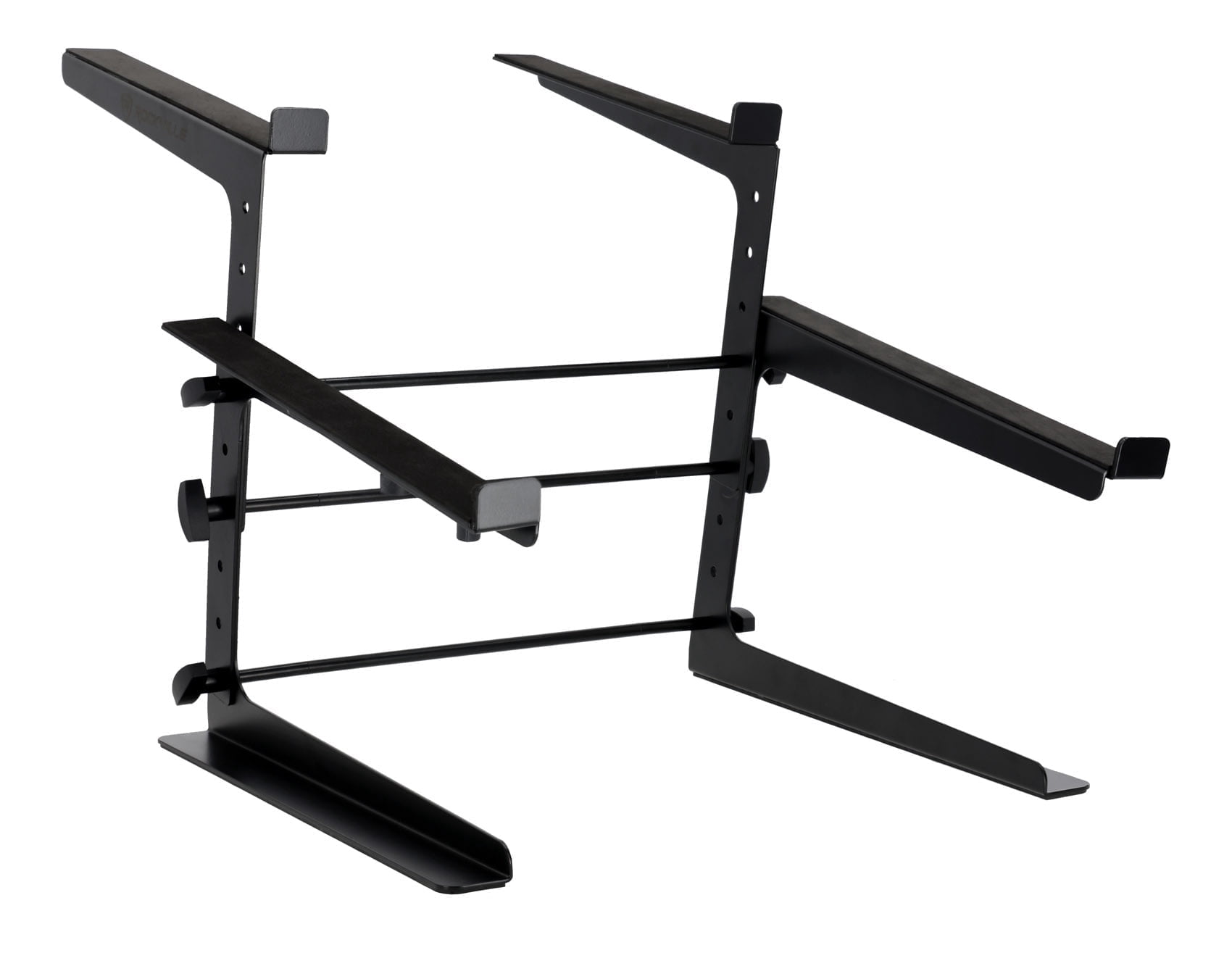 Rockville Rock2d2 Adjustable Dual Shelf DJ Controller Midi Keyboard Laptop Stand