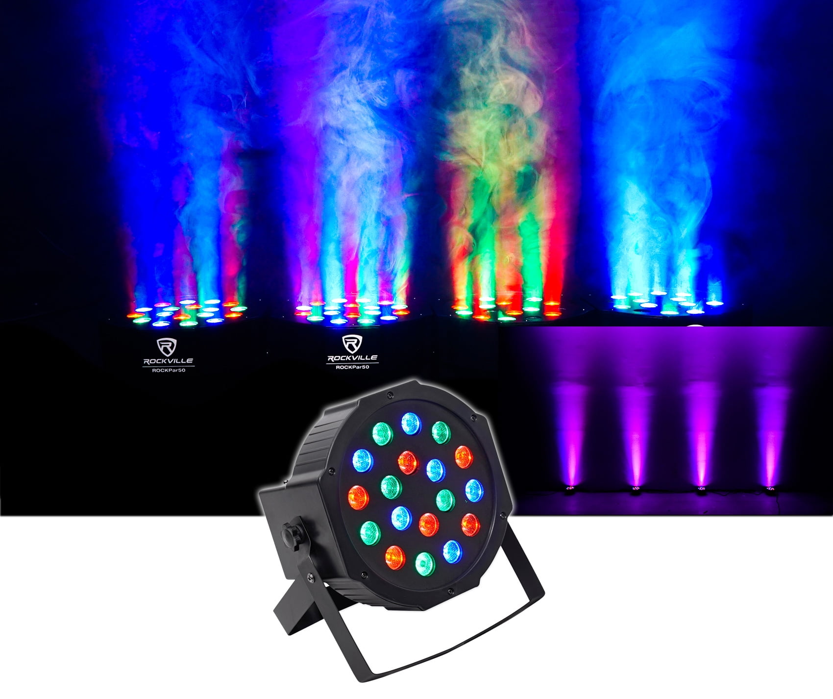 Black Aluminum LED Stage Light with RGB Strobe Effect