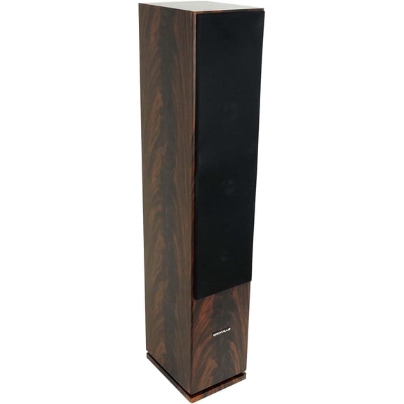 Rockville RockTower 68D 400W Passive Tower Speaker 8 Ohm, Deep Bass, High-Fidelity Sound, Sleek Dark Wood Design, for Home Audio Enthusiasts