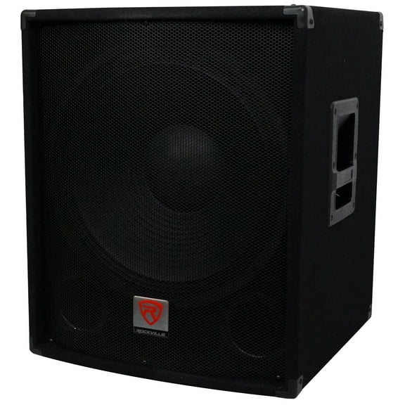 Rockville SBG1184 18" 1000 Watt Passive 4-Ohm Pro DJ Subwoofer, MDF/Pole Mount