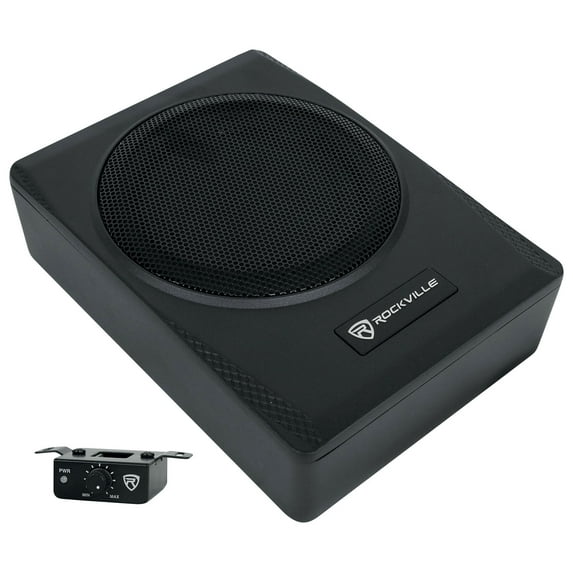 Rockville SS65P 400w 6.5" Slim Under-Seat Active Powered Car/Truck Subwoofer Sub