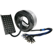 Rockville SX32100 32 Channel (4 returns) 100 Foot XLR Snake Cable, 100% OFC
