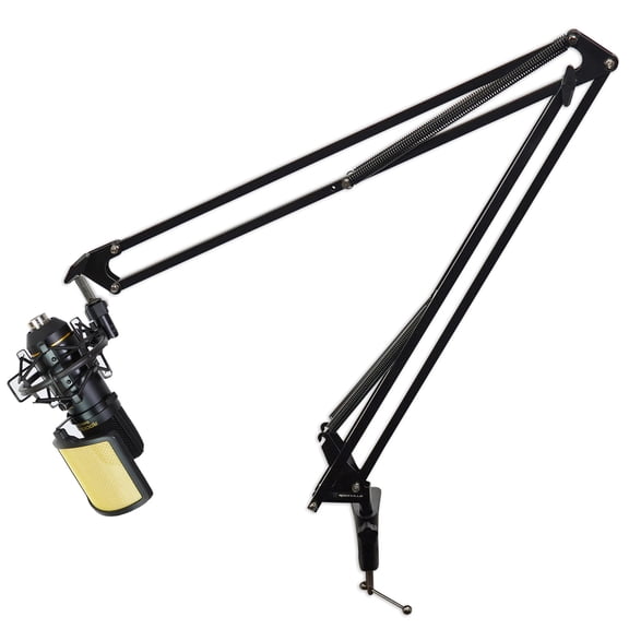 Rockville Solo-Cast 24 bit 192Khz USB Computer Microphone Skype Twitch Mic+Boom
