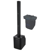 Rockville TITAN ARRAY SYSTEM V2 BLACK Pro Powered Column Speaker Dual 10" Subs